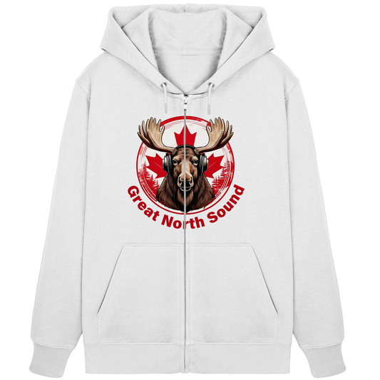 "Great North Sound" Moose and Music Unisex Zip Hoodie