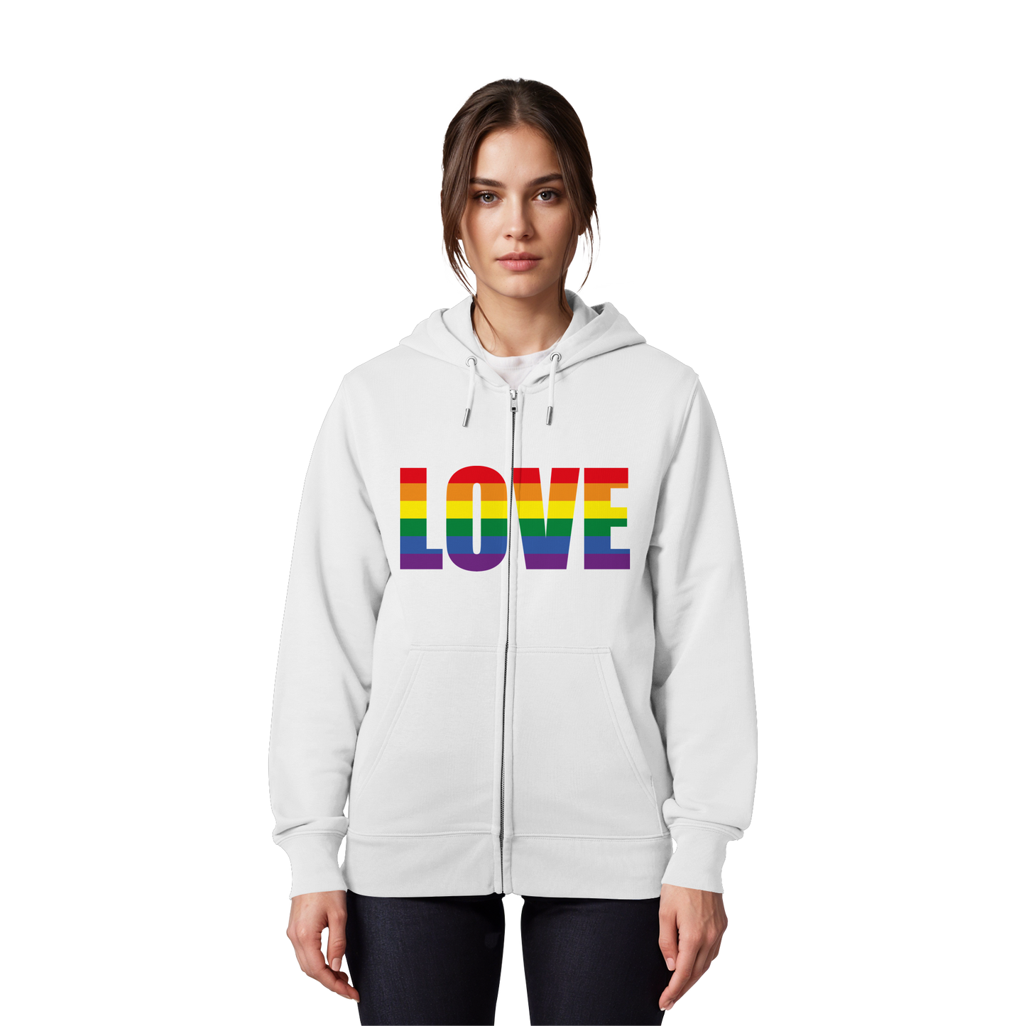 LOVE - Soft Zip Hoodie for Cool Days