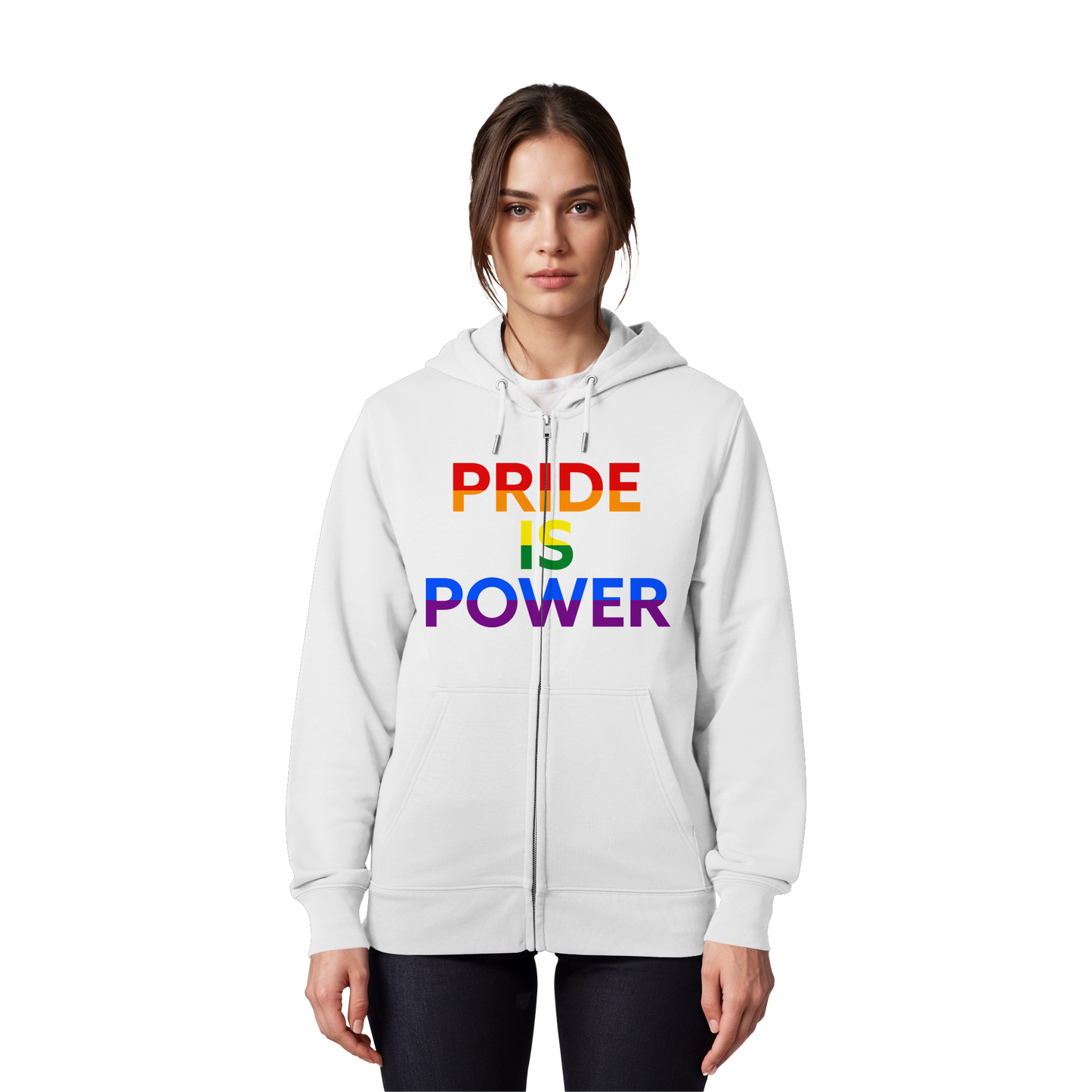 Pride Is Power – Zip-Up Pride Layer with Colour & Voice