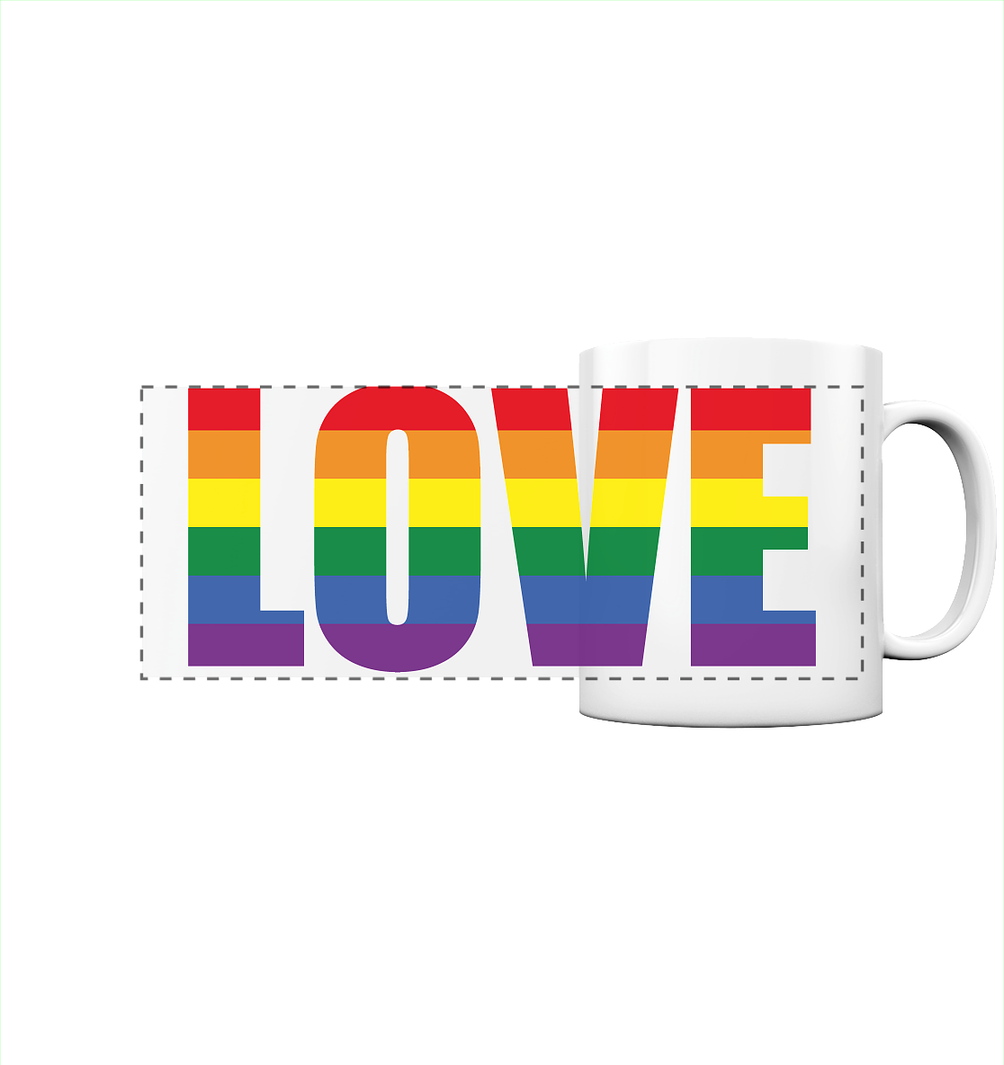 LOVE - Ceramic Pride Mug – Show Your Colours from the 6ix