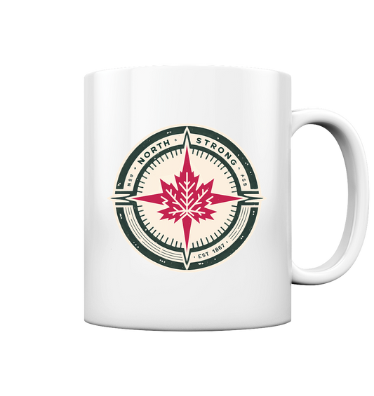 “North Strong” Compass Design Ceramic Mug