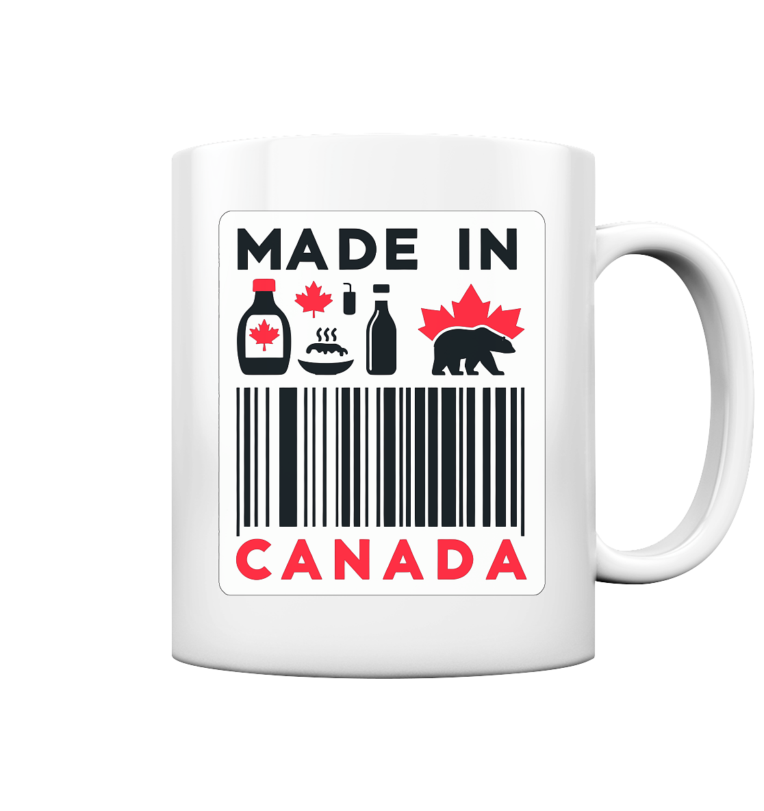 “Made in Canada” product label design Ceramic Mug – Canadian Pride