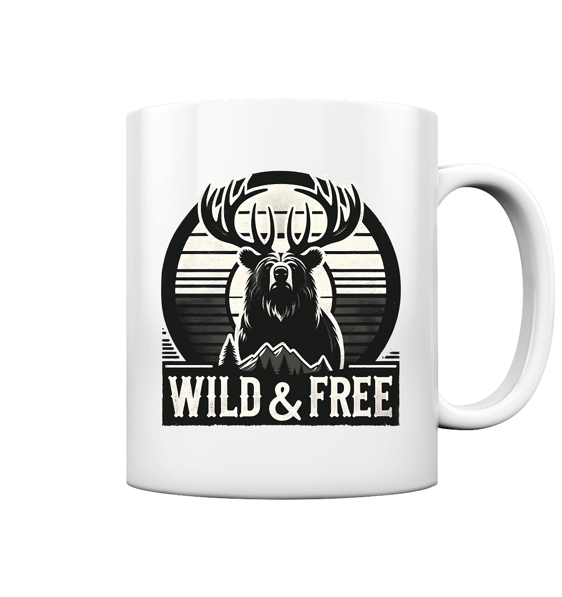 "Wild & Free" Ceramic Mug for Nature Lovers