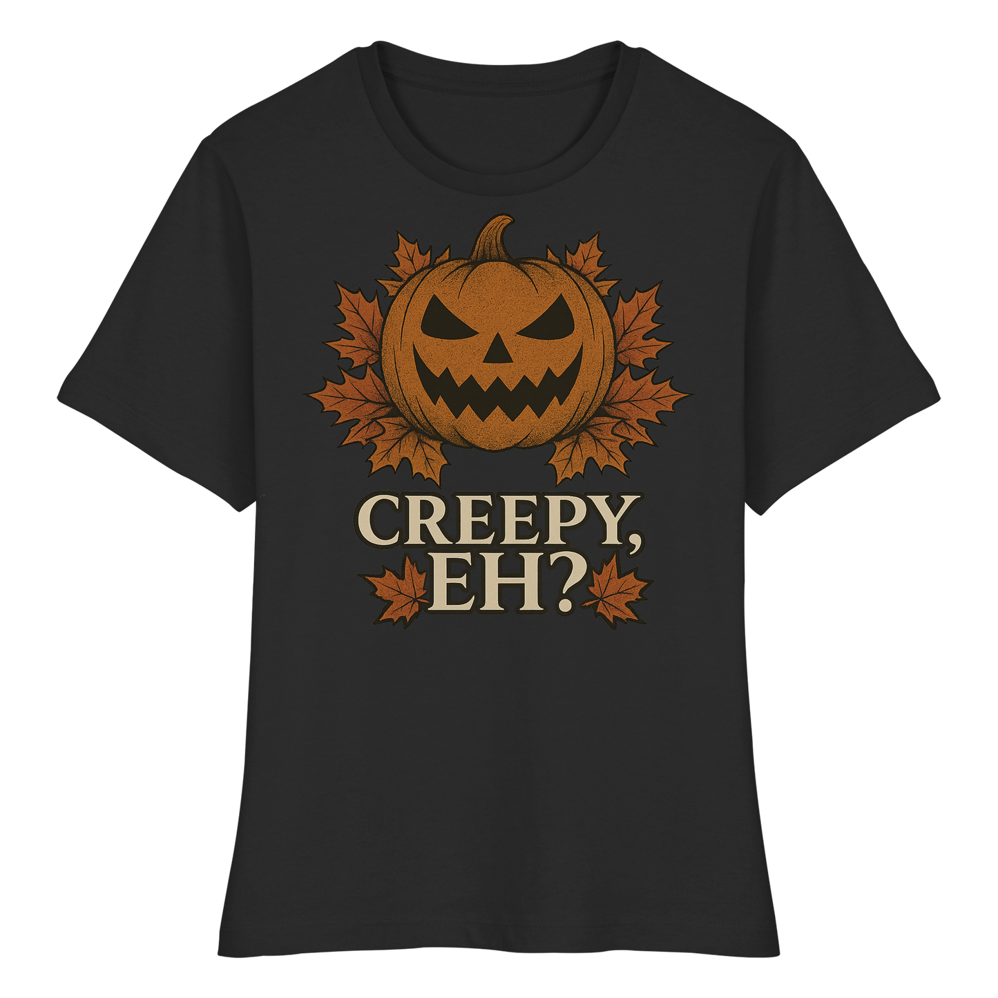 Creepy, Eh? – Spooky & Cute Halloween Tee for Women
