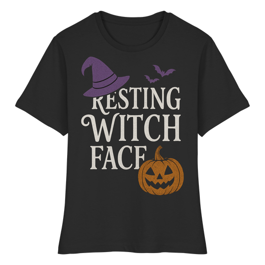 Resting Witch Face – Women’s Funny Halloween Shirt - Cute & Sassy Witch Design