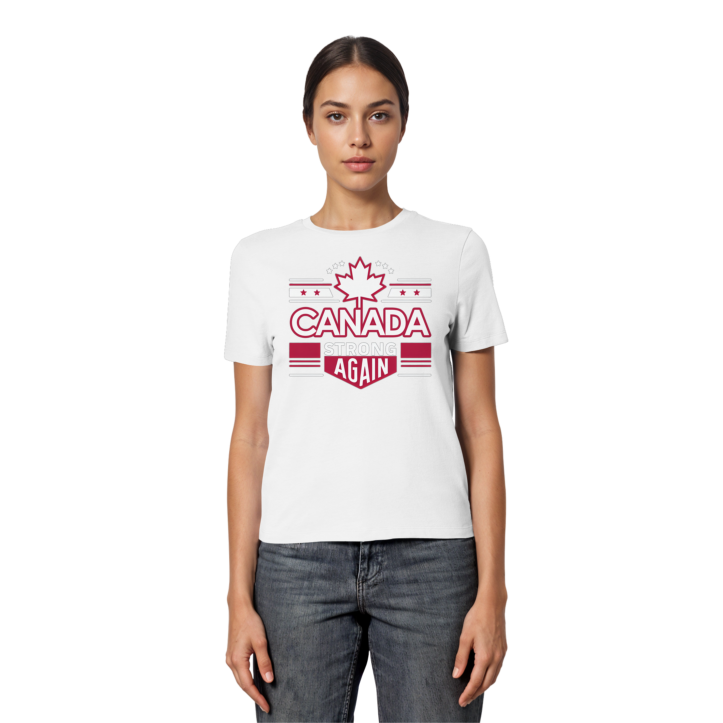 “Canada Strong Again” Women’s Favorite Tee – Wear Your Pride, Bold and Patriotic!