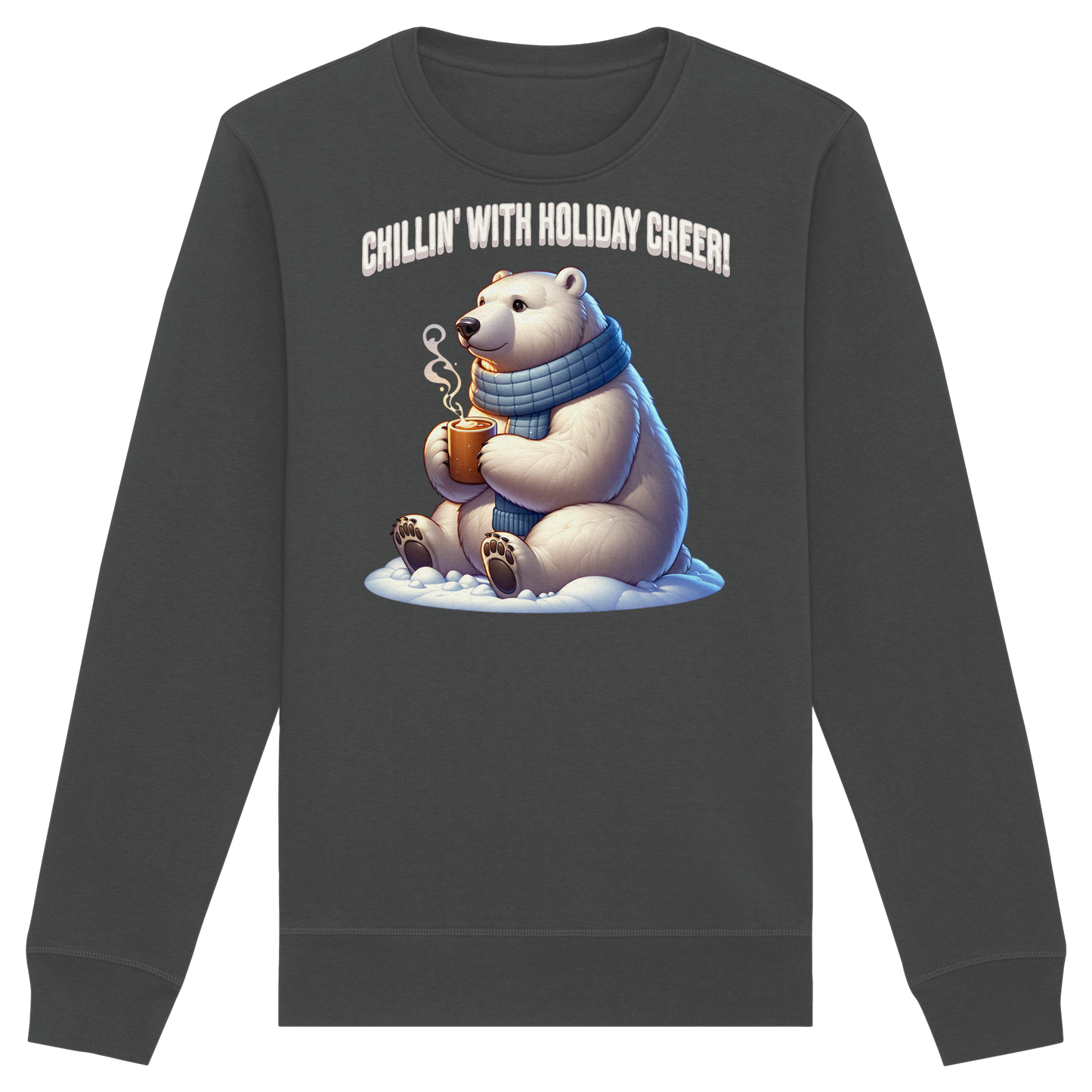 Chillin’ With Holiday Cheer Sweatshirt | Cozy Polar Bear Crewneck | Holiday Fleece