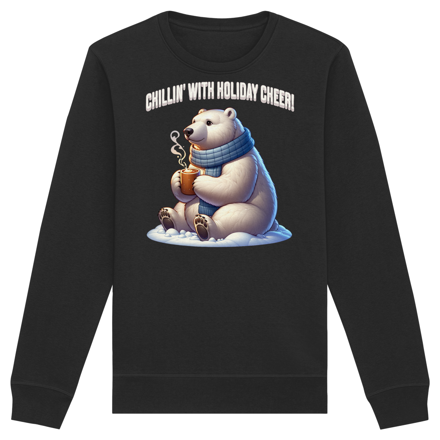 Chillin’ With Holiday Cheer Sweatshirt | Cozy Polar Bear Crewneck | Holiday Fleece
