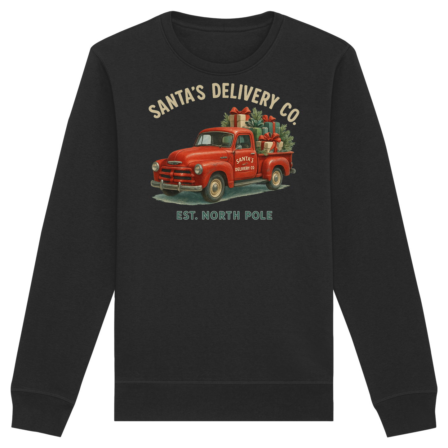 Santa’s Delivery Truck Sweatshirt | Vintage Christmas Crewneck | Premium Quality Fleece