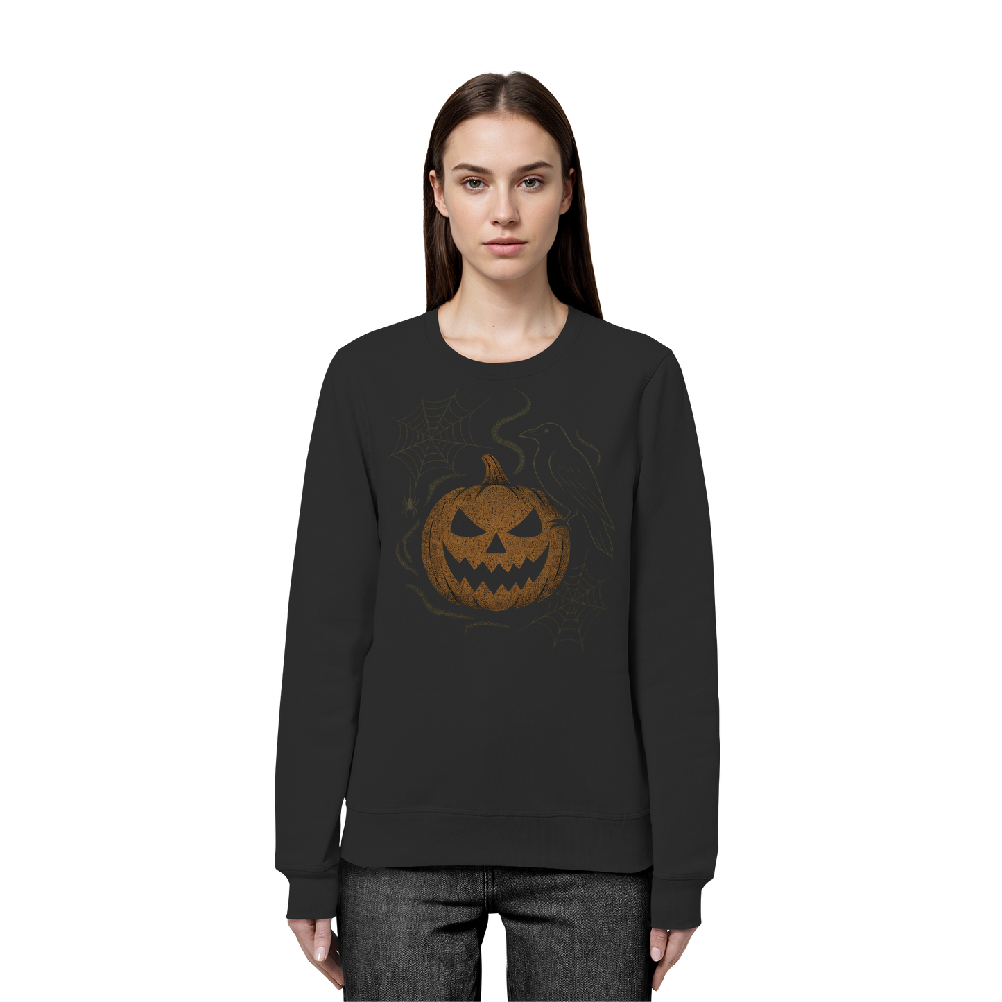Ghostly Pumpkin – Halloween Sweatshirt | Cute Ghost & Pumpkin Artwork