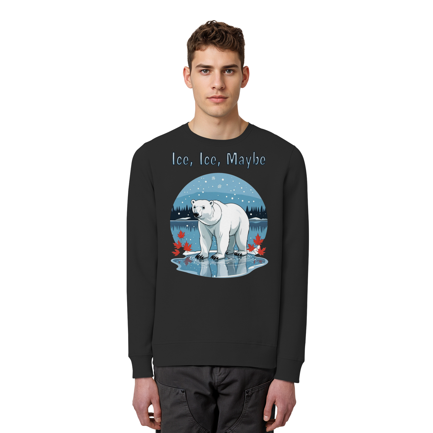 Ice Ice Maybe Sweatshirt | Polar Bear Holiday Crewneck | Premium Fleece
