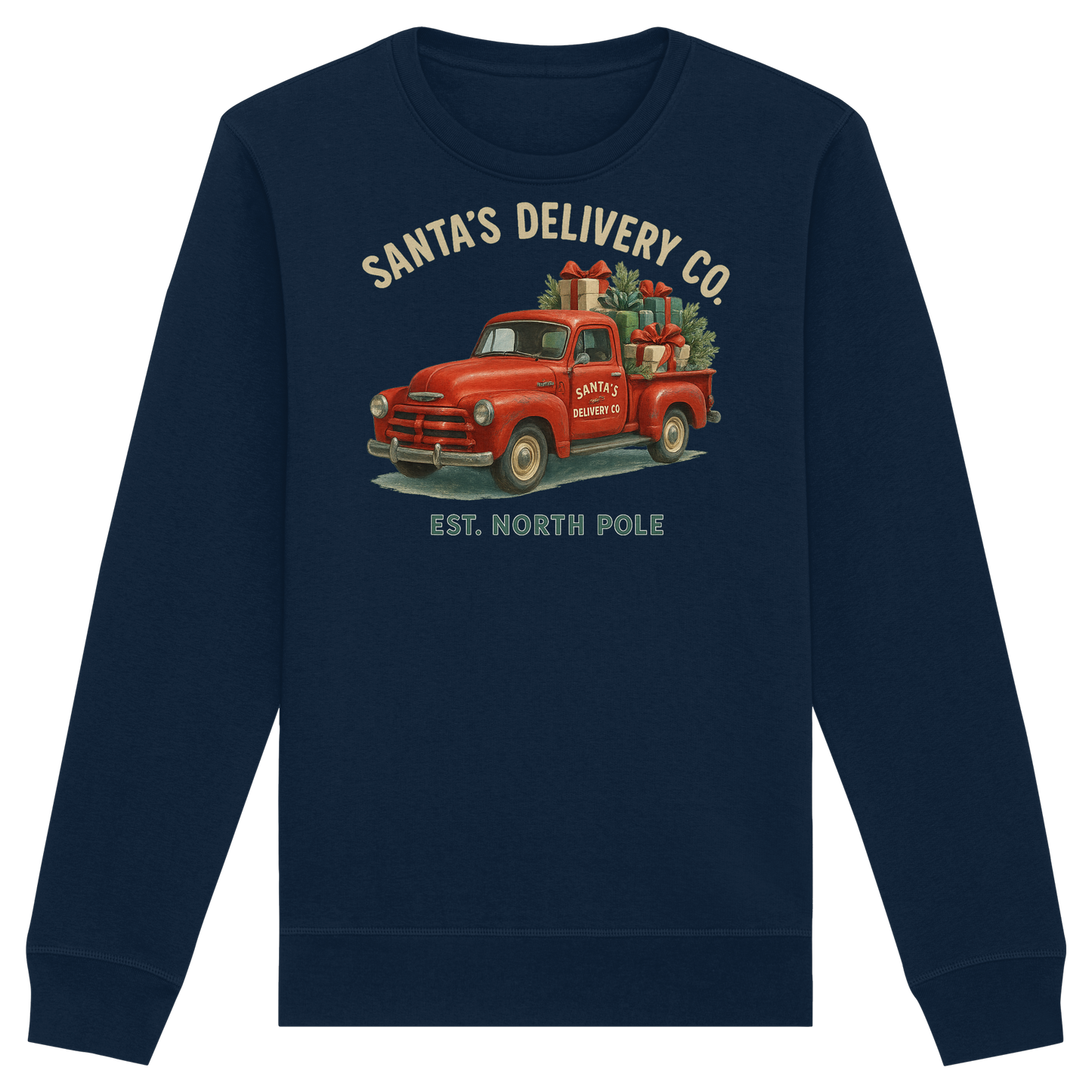 Santa’s Delivery Truck Sweatshirt | Vintage Christmas Crewneck | Premium Quality Fleece
