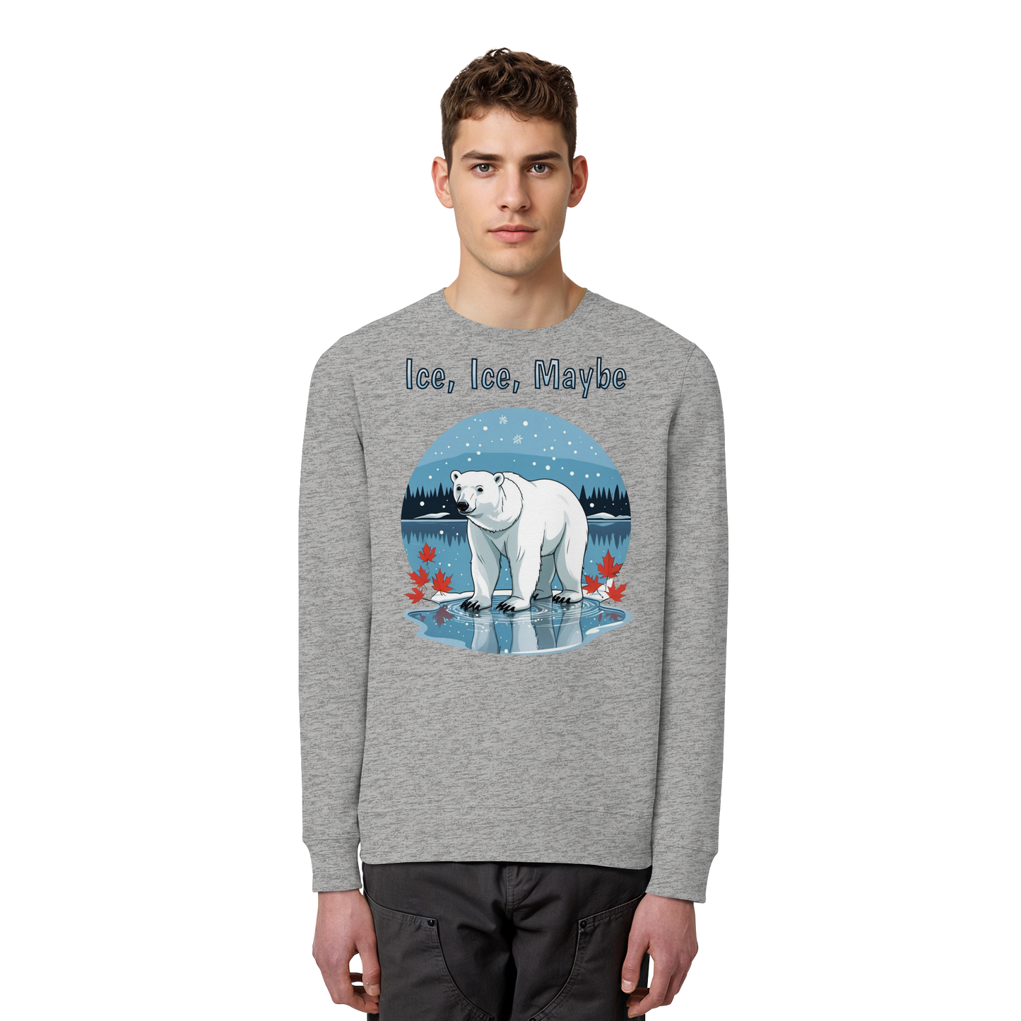Ice Ice Maybe Sweatshirt | Polar Bear Holiday Crewneck | Premium Fleece