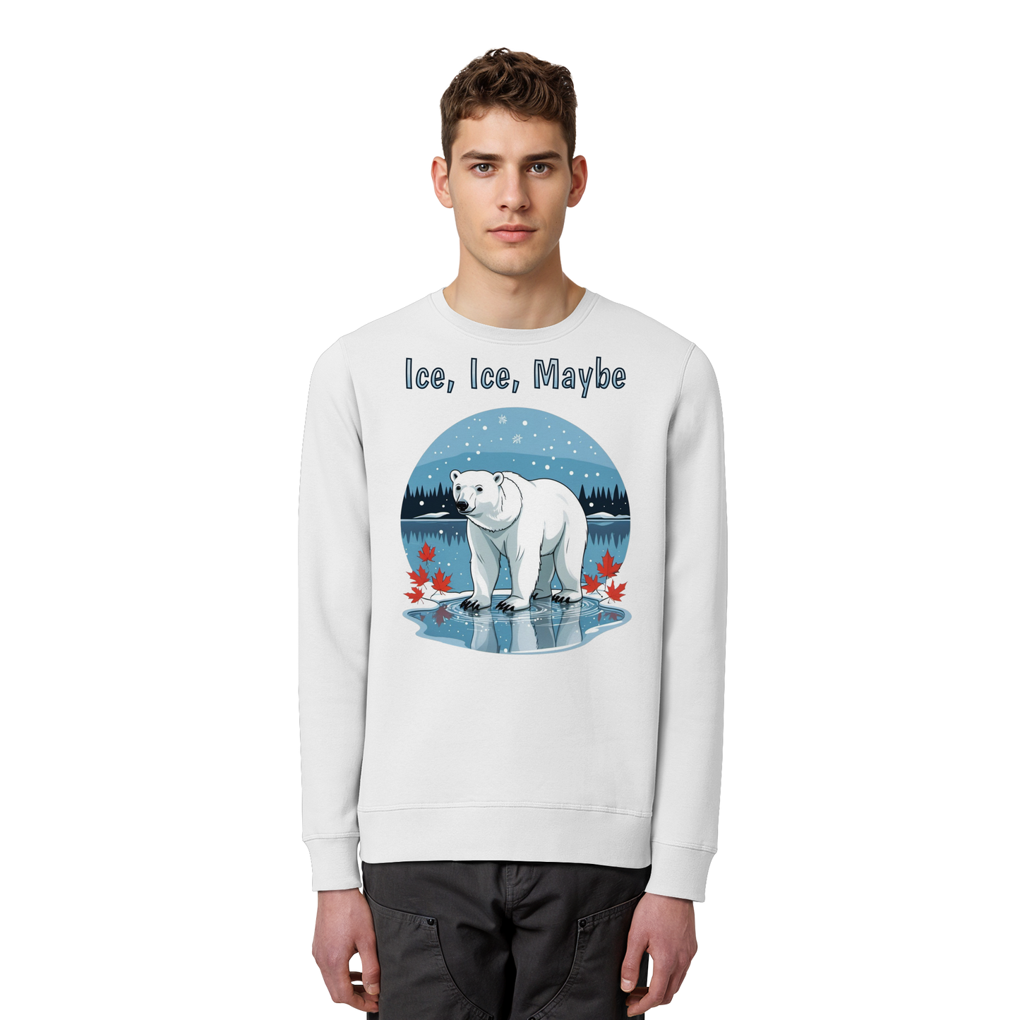 Ice Ice Maybe Sweatshirt | Polar Bear Holiday Crewneck | Premium Fleece