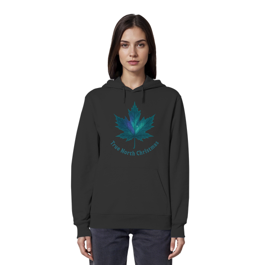 True North Christmas Hoodie | Maple Leaf Holiday Hoodie | Fleece Hoodie – Premium Softstyle Cotton
