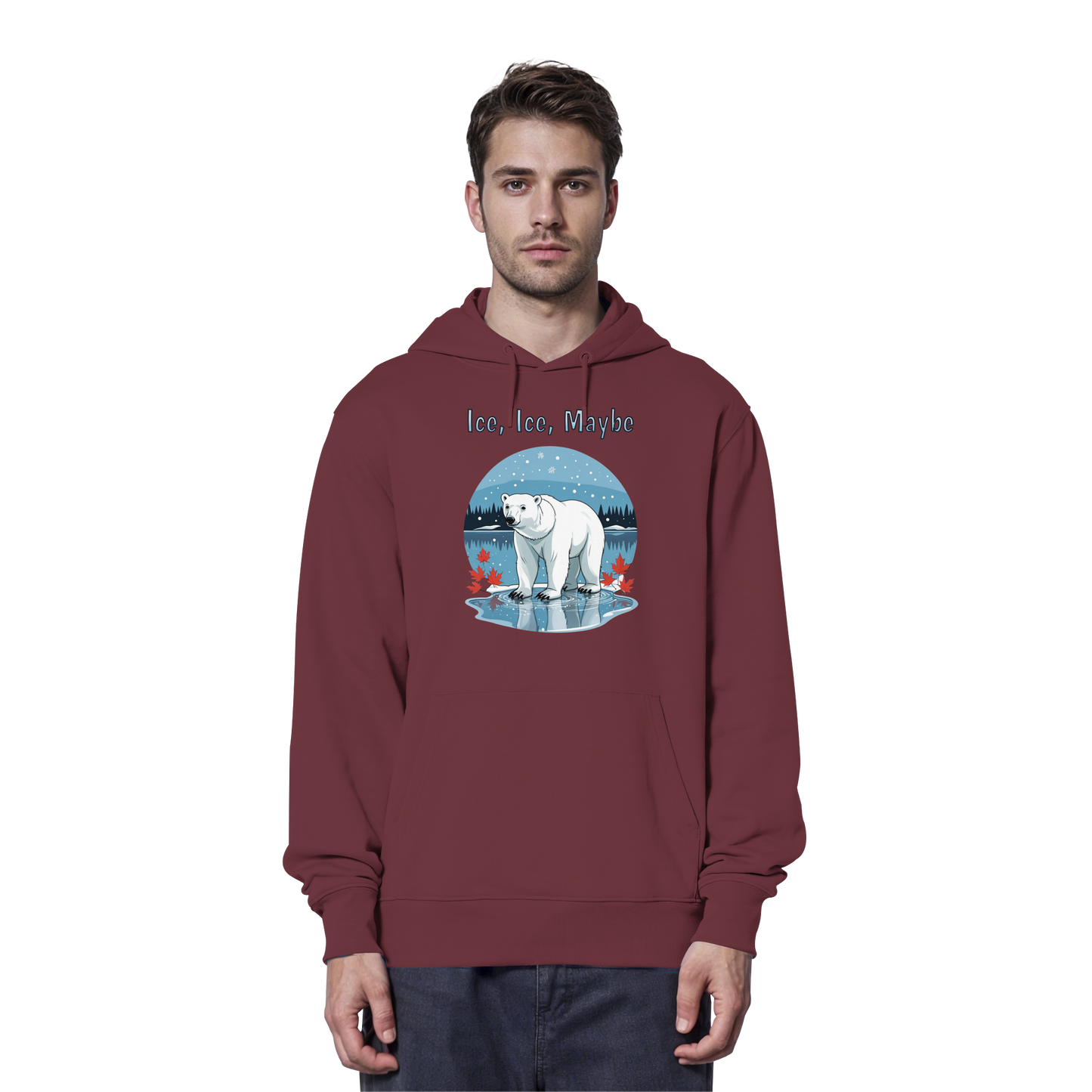 Ice Ice Maybe Hoodie | Polar Bear Christmas Hoodie | Fleece Hoodie – Premium Softstyle Cotton