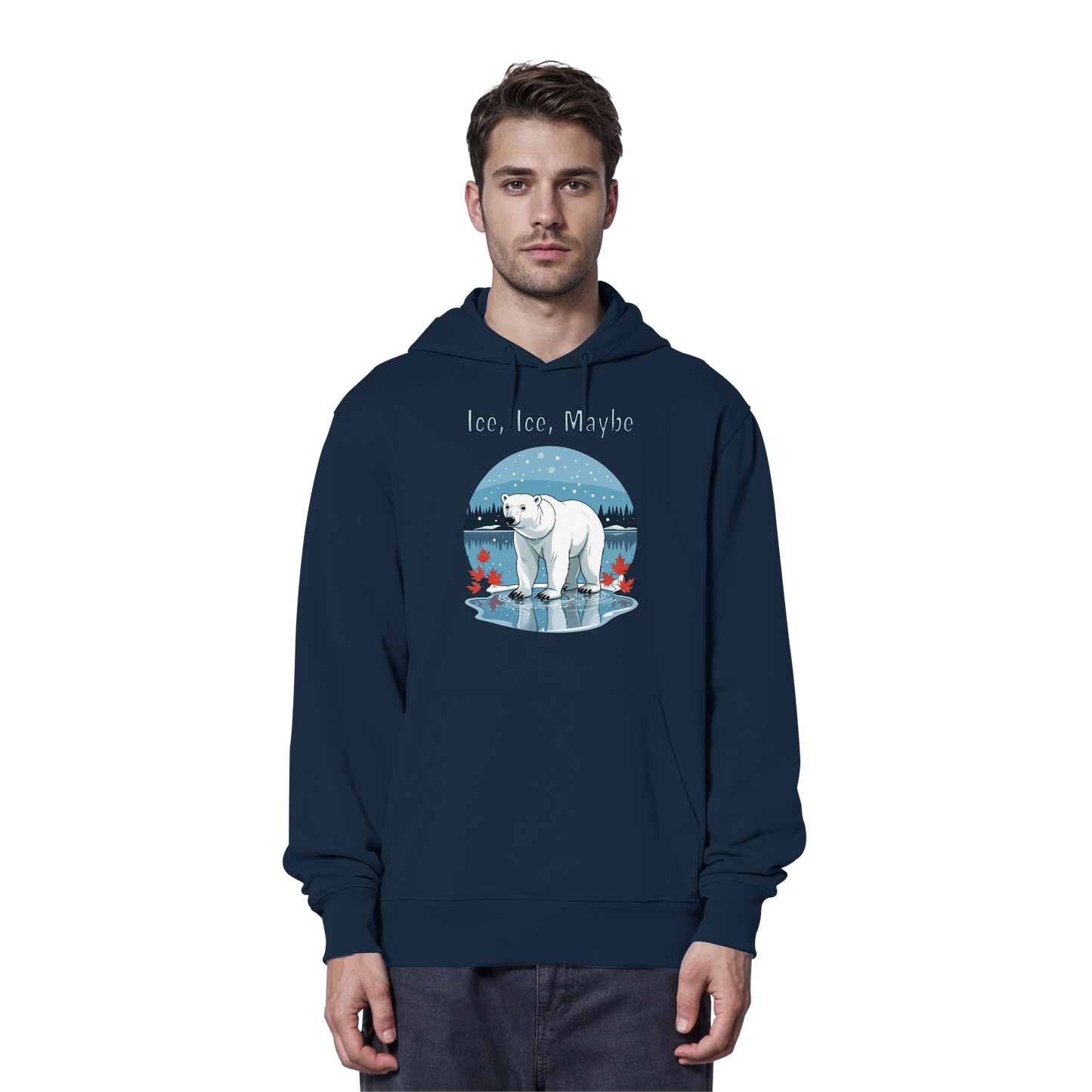 Ice Ice Maybe Hoodie | Polar Bear Christmas Hoodie | Fleece Hoodie – Premium Softstyle Cotton