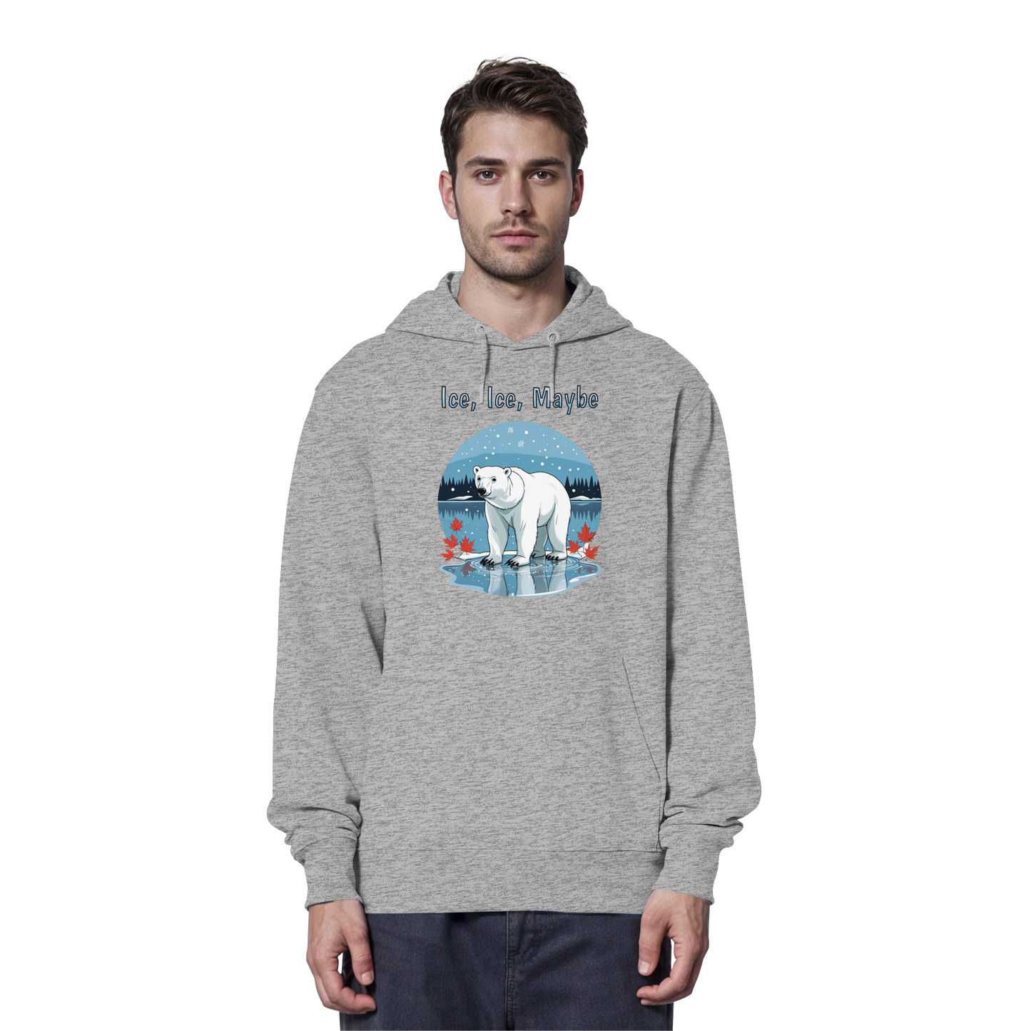 Ice Ice Maybe Hoodie | Polar Bear Christmas Hoodie | Fleece Hoodie – Premium Softstyle Cotton