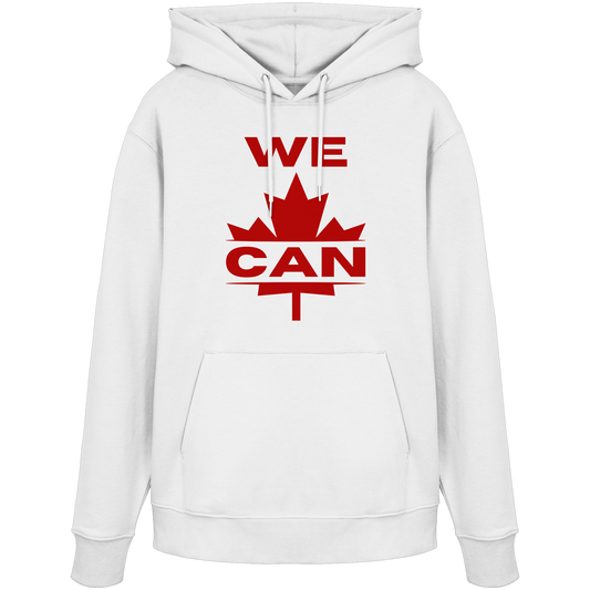 “We Can” with Maple Leaf Unisex Hoodie – Motivational Hoodie for Everyday Comfort, Canada Pride