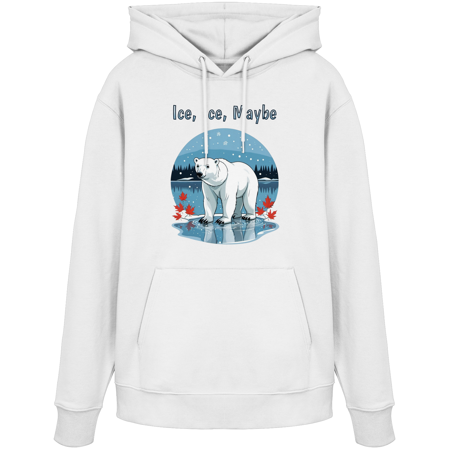 Ice Ice Maybe Hoodie | Polar Bear Christmas Hoodie | Fleece Hoodie – Premium Softstyle Cotton