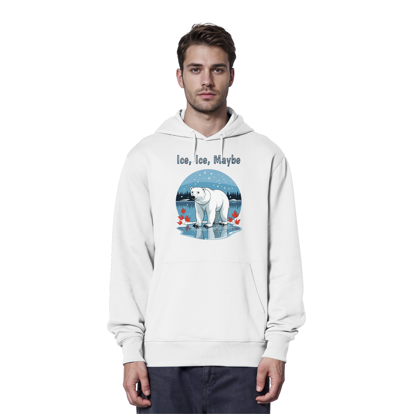 Ice Ice Maybe Hoodie | Polar Bear Christmas Hoodie | Fleece Hoodie – Premium Softstyle Cotton