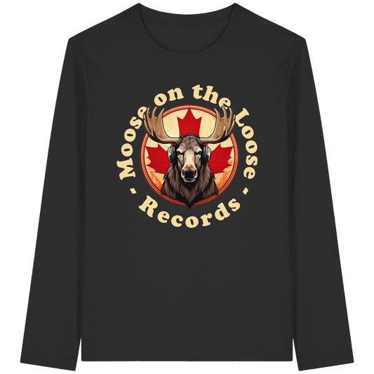 “Moose on the Loose Records” Long Sleeve Tee – Classic Style with a Canadian Rhythm