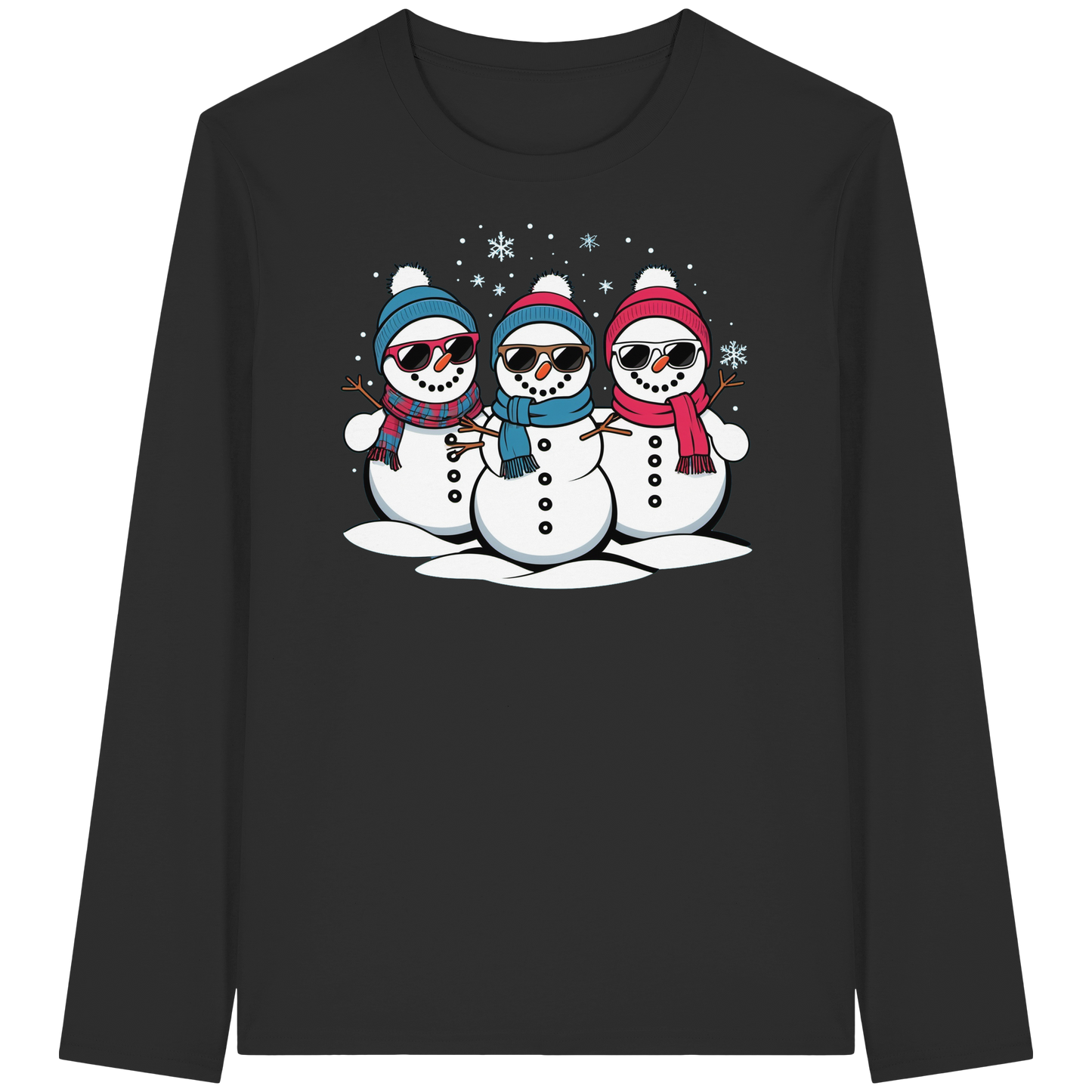 Cool Snow Squad Long Sleeve | Snowman Holiday Shirt | Premium Cotton Tee