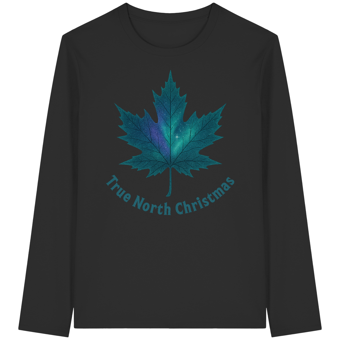 True North Christmas Long Sleeve | Maple Leaf Holiday Shirt | Premium Cotton Tee