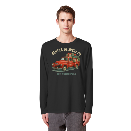 Santa’s Delivery Truck Long Sleeve | Vintage Christmas Shirt | Premium Cotton Top