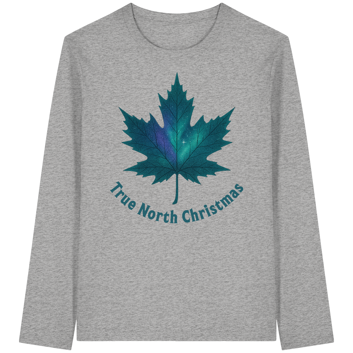 True North Christmas Long Sleeve | Maple Leaf Holiday Shirt | Premium Cotton Tee
