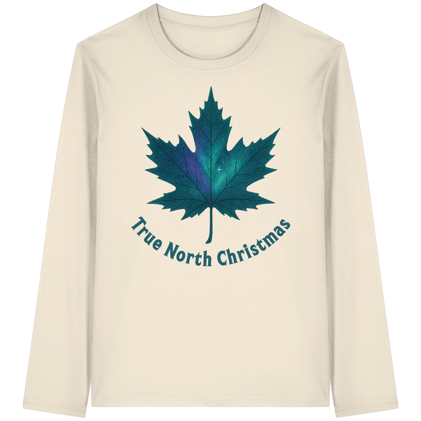 True North Christmas Long Sleeve | Maple Leaf Holiday Shirt | Premium Cotton Tee