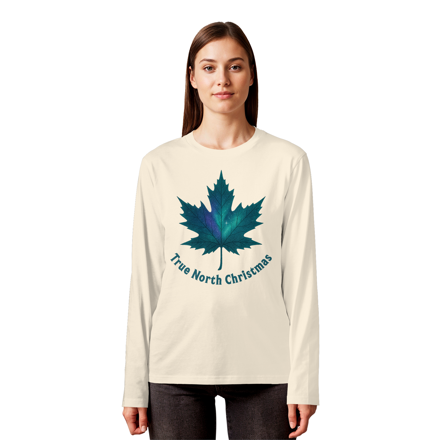 True North Christmas Long Sleeve | Maple Leaf Holiday Shirt | Premium Cotton Tee