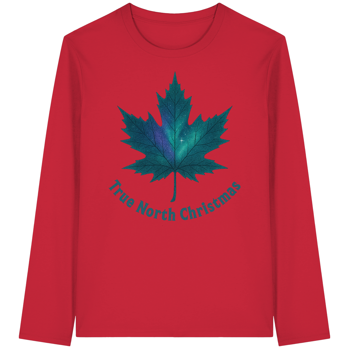 True North Christmas Long Sleeve | Maple Leaf Holiday Shirt | Premium Cotton Tee