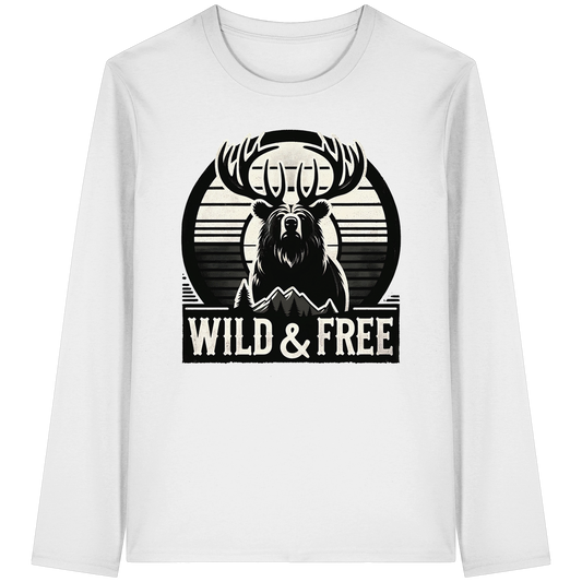 “Wild & Free” Unisex Long Sleeve Tee – Perfect for Camping and Outdoor Adventures