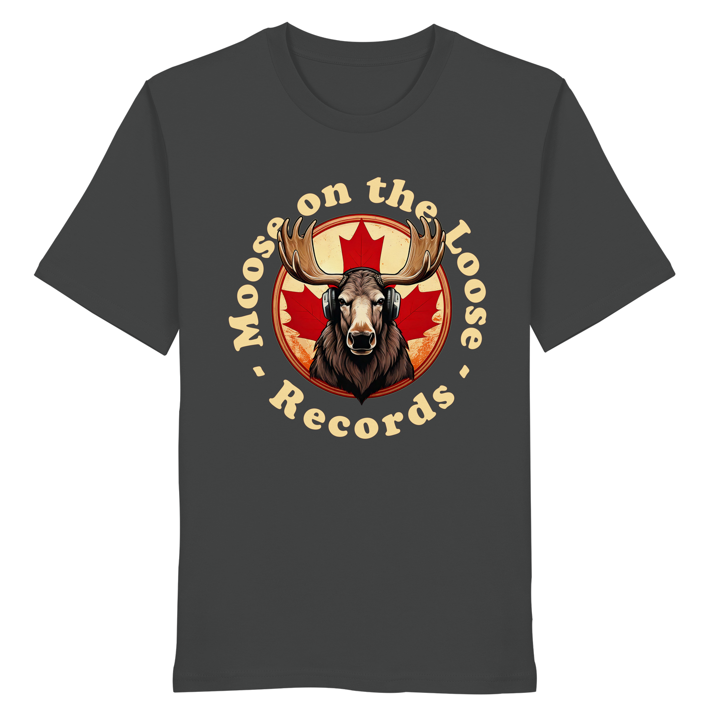 “Moose on the Loose Records” Unisex Short Sleeve Tee – A Hit for Every Playlist