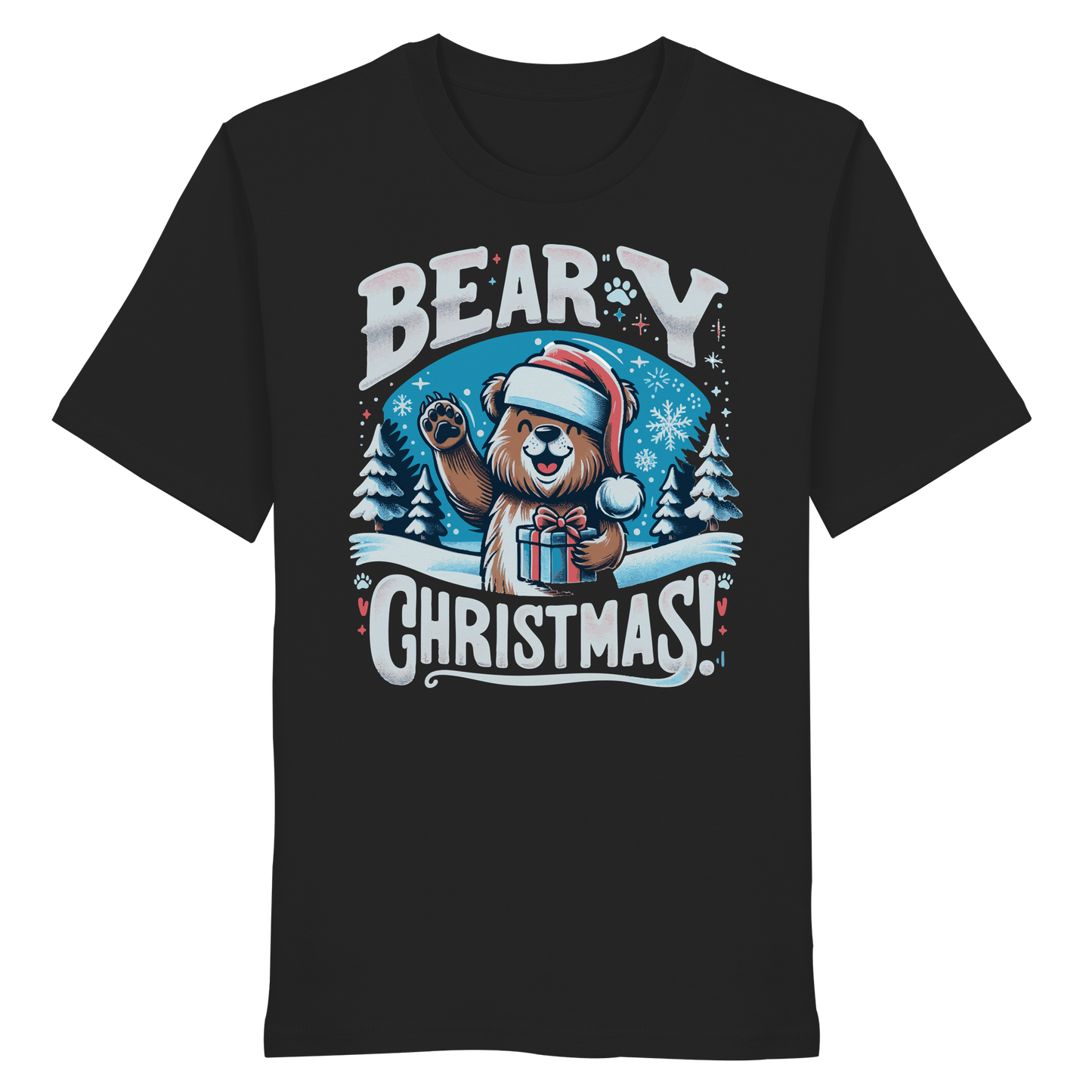 Beary Christmas | Funny Canadian Bear Christmas T-Shirt | Premium Cotton Holiday