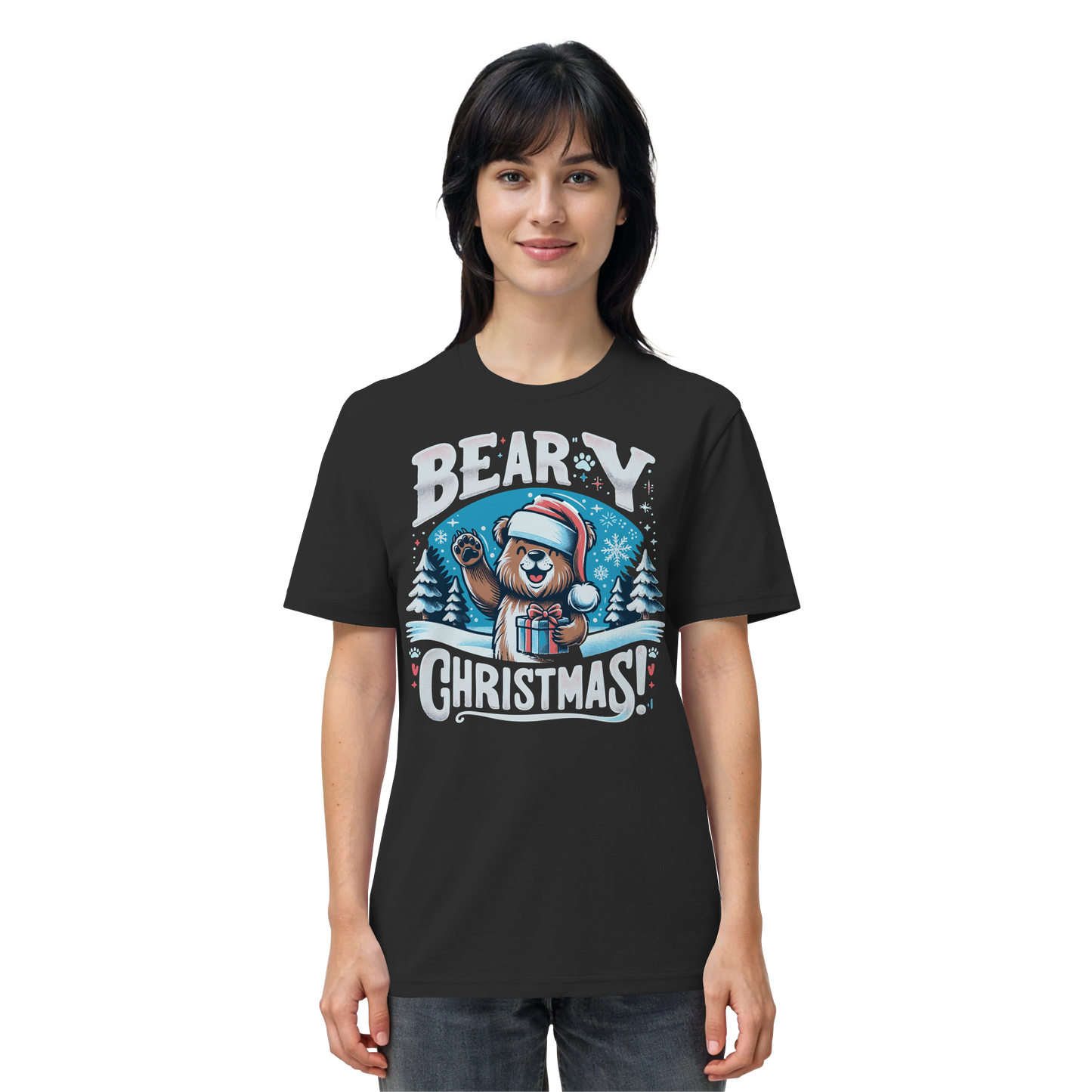 Beary Christmas | Funny Canadian Bear Christmas T-Shirt | Premium Cotton Holiday