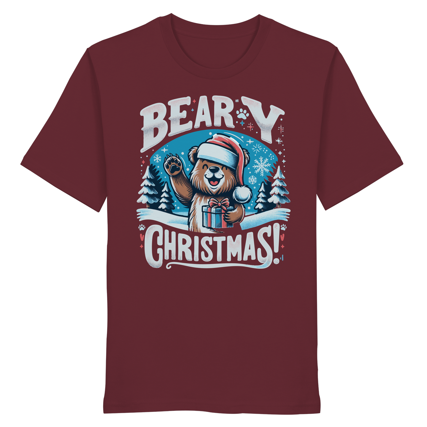 Beary Christmas | Funny Canadian Bear Christmas T-Shirt | Premium Cotton Holiday