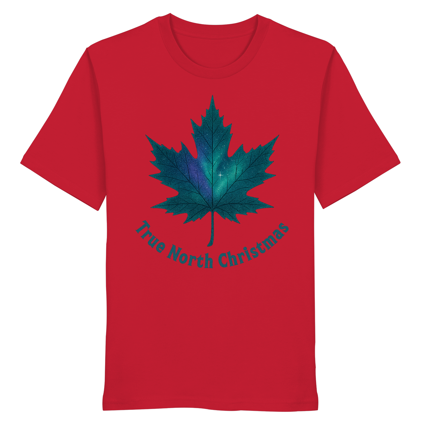 True North Christmas | Maple Leaf Holiday Tee | Proudly Christmas Shirt – Premium Cotton Gift