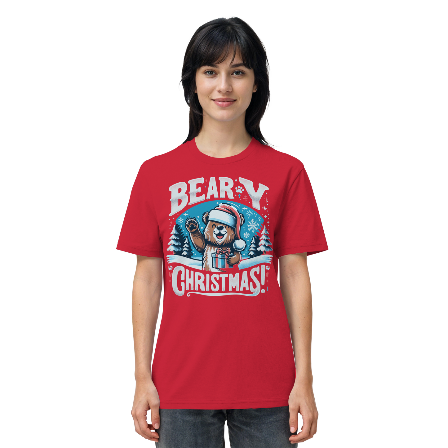 Beary Christmas | Funny Canadian Bear Christmas T-Shirt | Premium Cotton Holiday