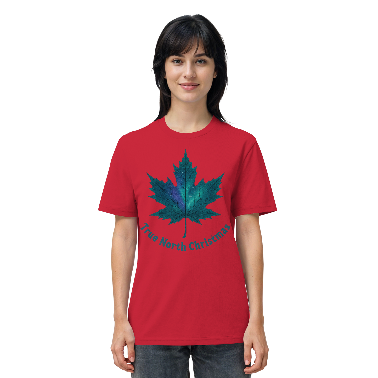 True North Christmas | Maple Leaf Holiday Tee | Proudly Christmas Shirt – Premium Cotton Gift