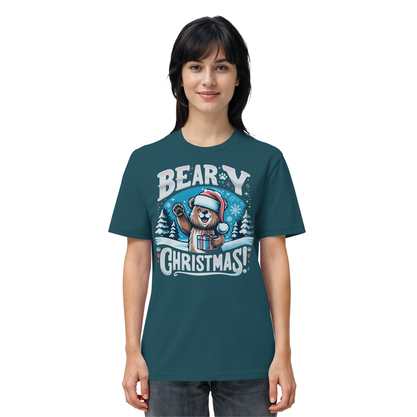 Beary Christmas | Funny Canadian Bear Christmas T-Shirt | Premium Cotton Holiday