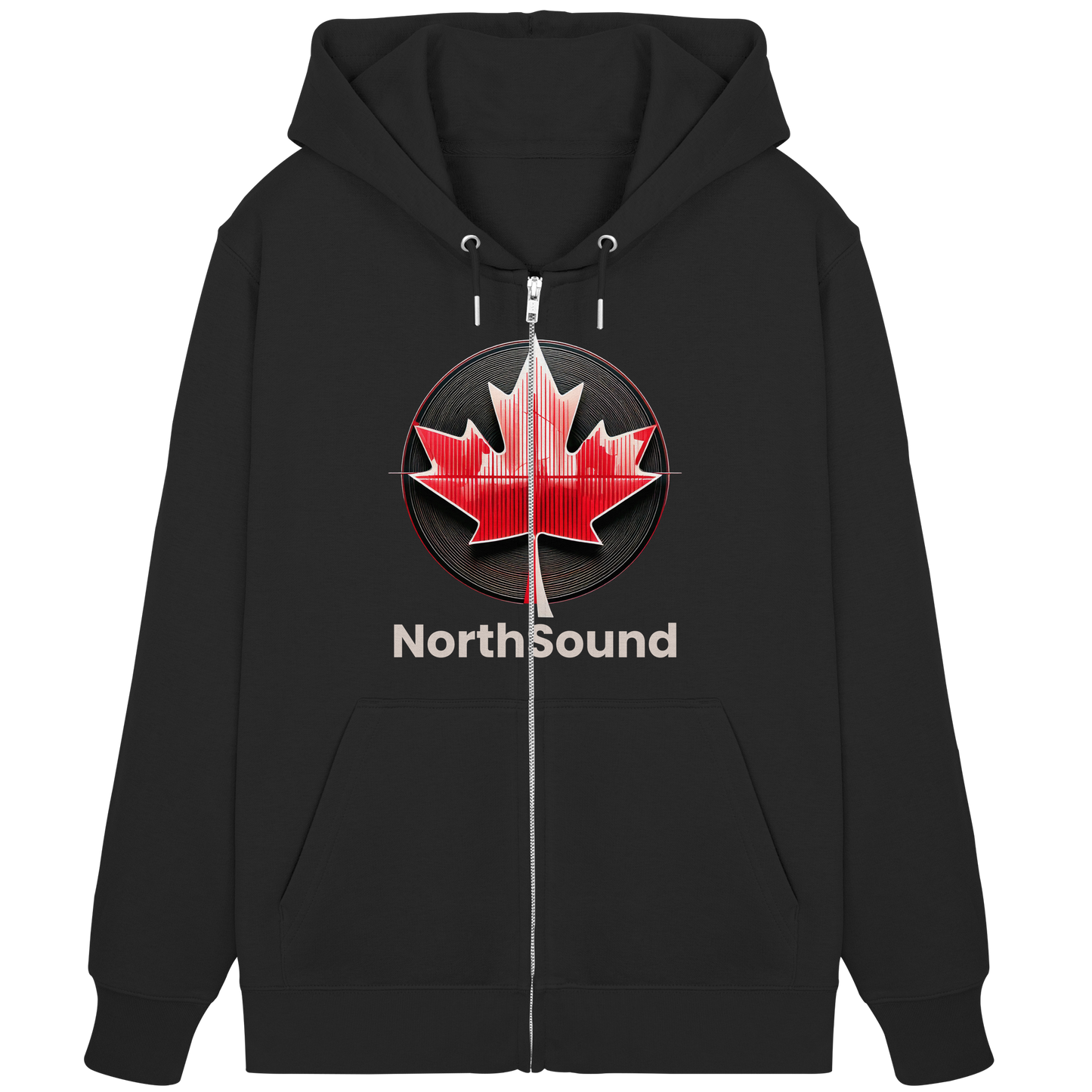 "NorthSound" Unisex Zip Hoodie - Zip Up and Tune In to Canadian Vibes