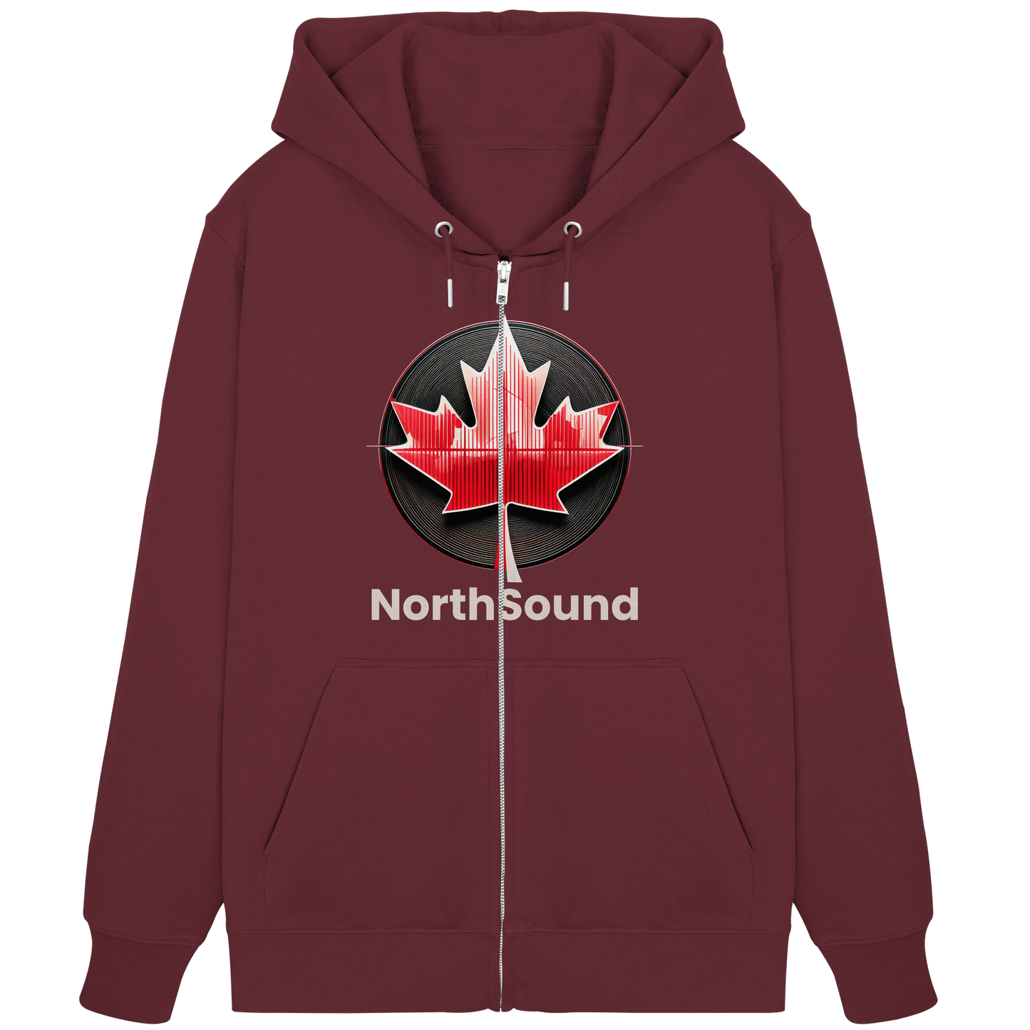 "NorthSound" Unisex Zip Hoodie - Zip Up and Tune In to Canadian Vibes