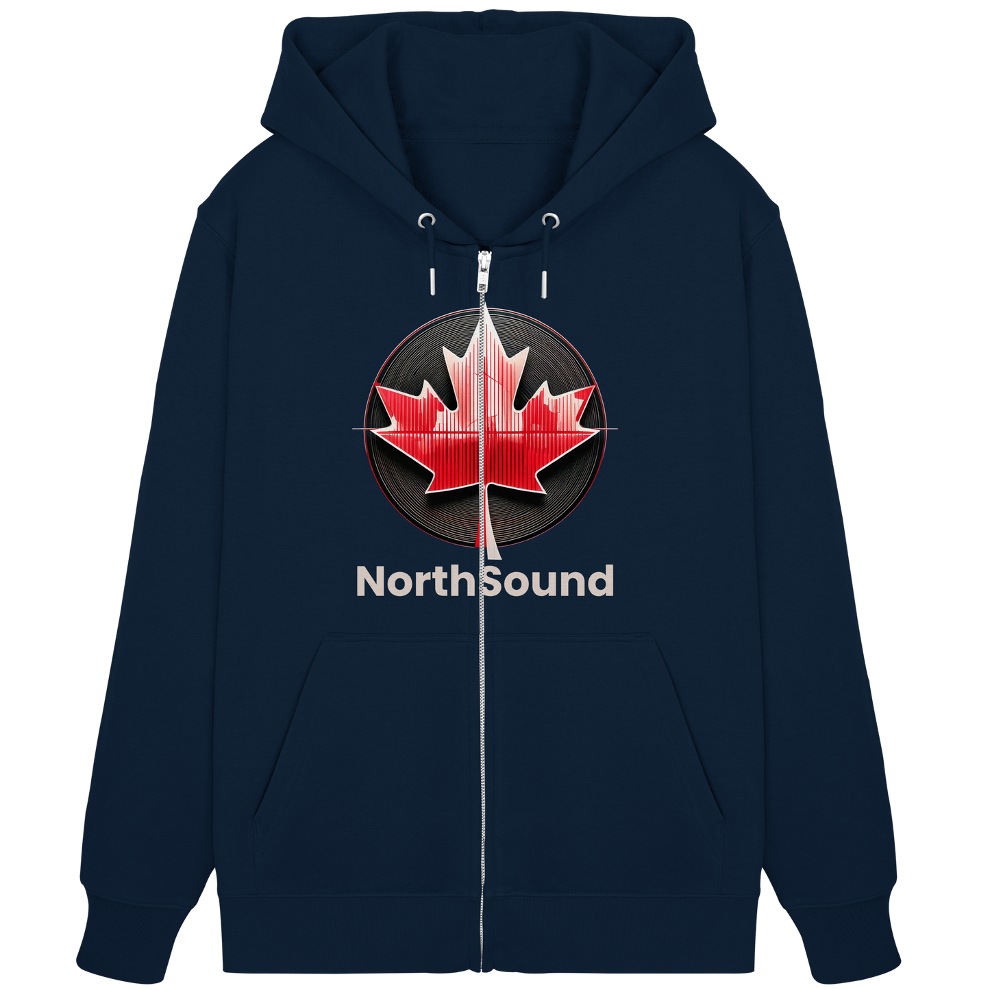 "NorthSound" Unisex Zip Hoodie - Zip Up and Tune In to Canadian Vibes